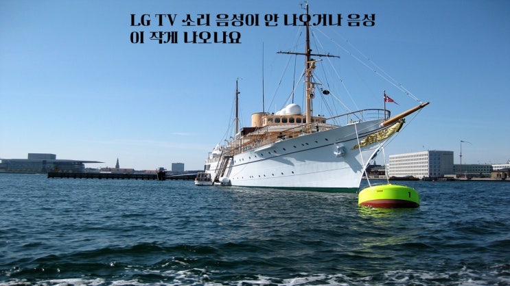  LG TV 소리 음성이 안 나오거나 음성이 작게 나오나요