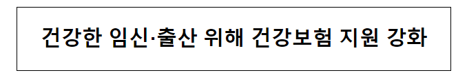 건강한 임신,출산 위해 건강보험 지원 강화 건강한 임신,출산 위해 건강보험 지원 강화