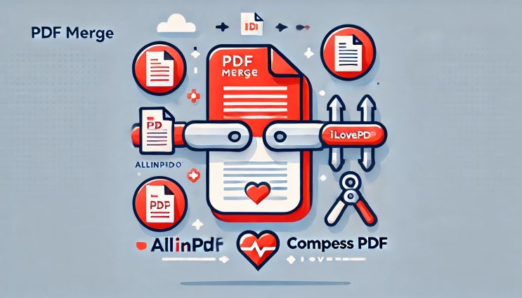  pdf 합치기, 용량 줄이기 편집기 사이트 allinpdf / ilovepdf