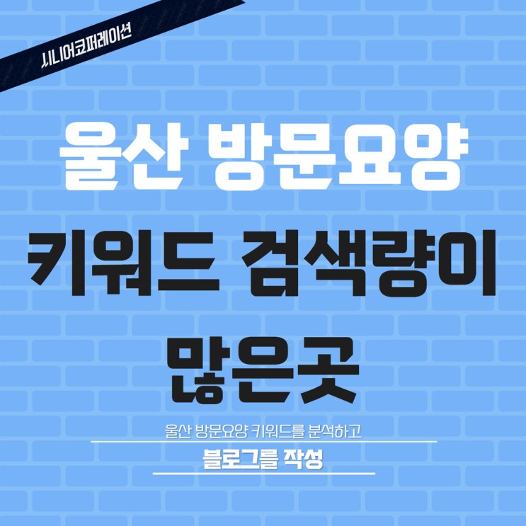  울산 방문요양, 키워드 검색량이 많은 곳