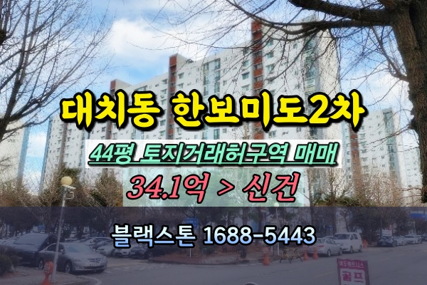  대치동 미도아파트 경매 2차 44평 토지거래허가구역 투자