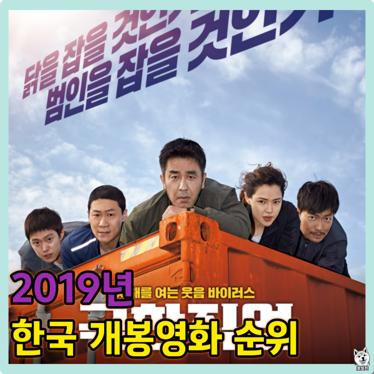 2019년 한국 개봉 영화 흥행 관객수 순위 top50