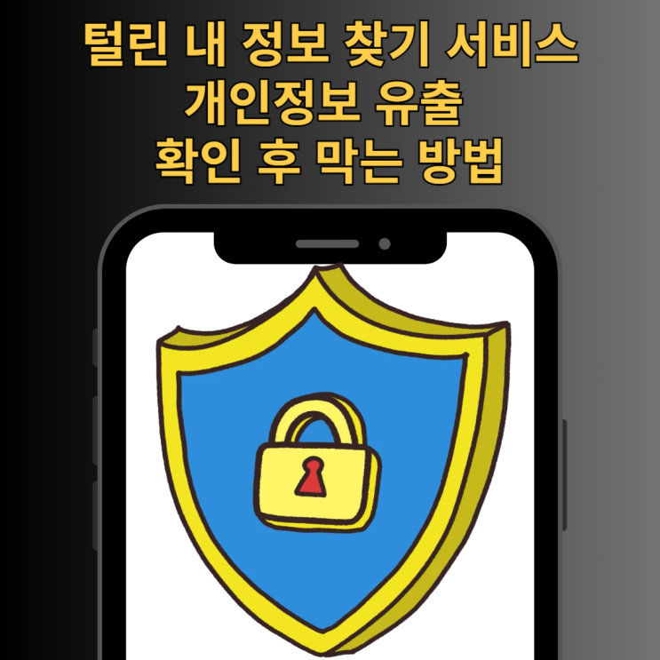  털린 내 정보 찾기 서비스 개인정보 유출 확인 후 막는 방법