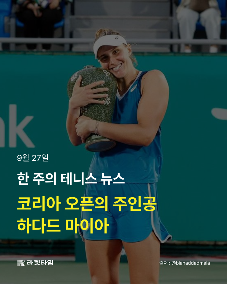 한 주의 테니스 뉴스, 코리아 오픈의 주인공하다드 마이아