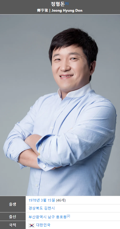 정형돈 사주