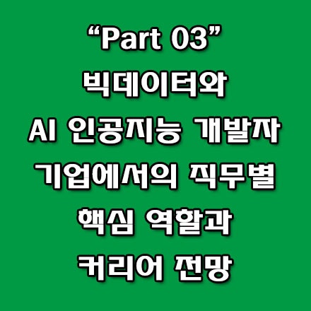  빅데이터 기반 AI 인공지능 개발자, 직무별 차이점과 기업 내 담당 업무 분석