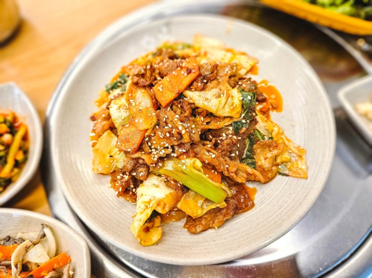  금천구청역 맛집 사또숯불갈비 제육 쌈밥 후기