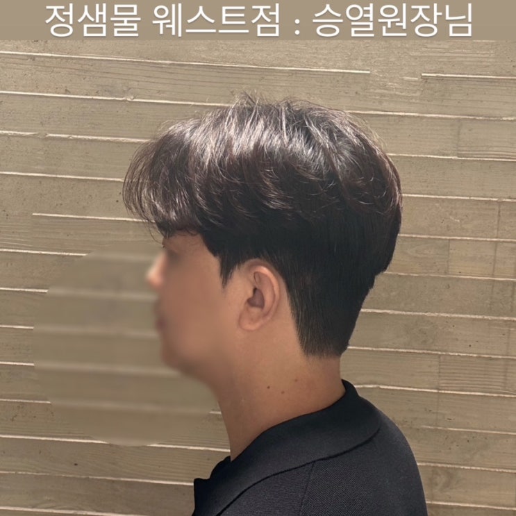  청담동 미용실 [정샘물 웨스트점] - 승열 원장님, 남자머리, 남자머리커트, 다운펌 후기