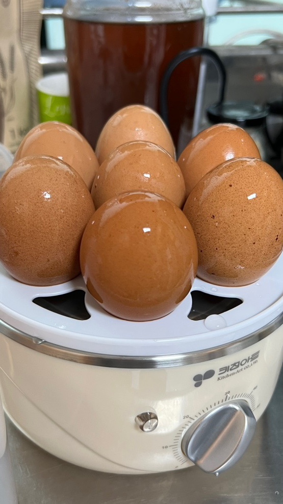  키친아트 2단 계란찜기 사용 후기(삶은 계란 맛있게 삶아져요)