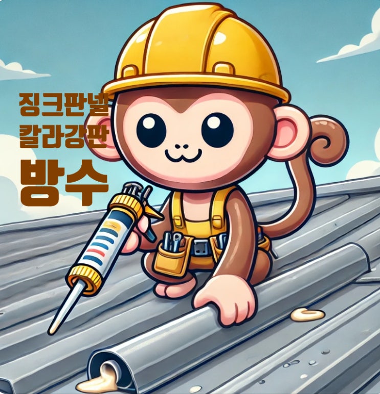  칼라강판 징크판넬 지붕 옥상 방수포 실리콘 방수 시공