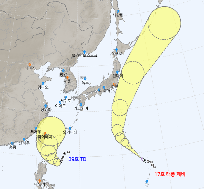 17호 태풍 제비 제주도 피해 상황 18호 태풍 경로