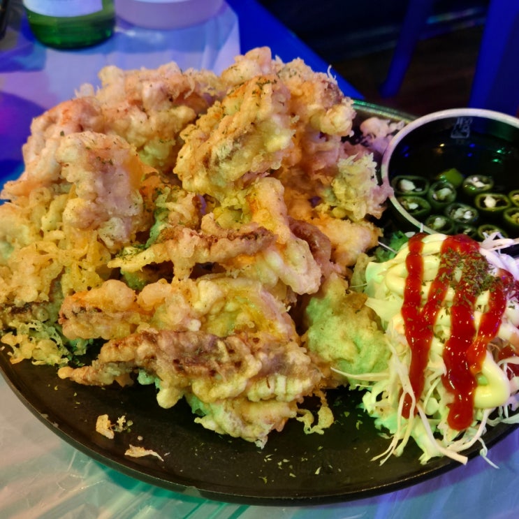  구디 술집 어느바닷가횟집칠일 숙성회 오징어튀김 맛집