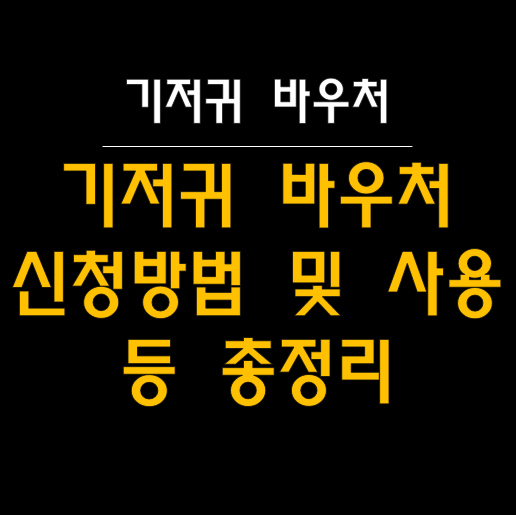  기저귀 바우처 신청 방법 및 대상, 사용처와 사용법 까지! 🏻