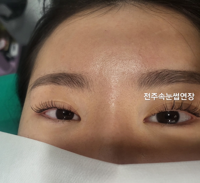  전주속눈썹펌 후 부족한자리  포인트 속눈썹연장