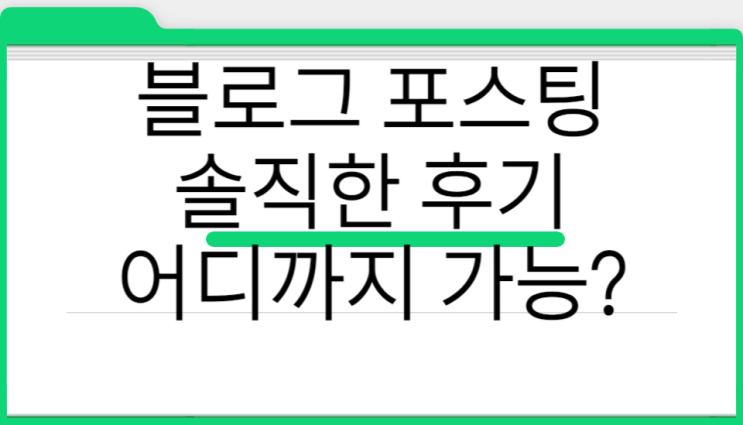  블로그 포스팅 내돈내산 후기 단점 많이 적어도 괜찮은가