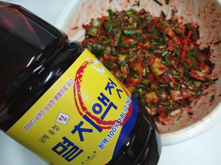  멸치랑콩이랑 멸치액젓 오이김치담그기
