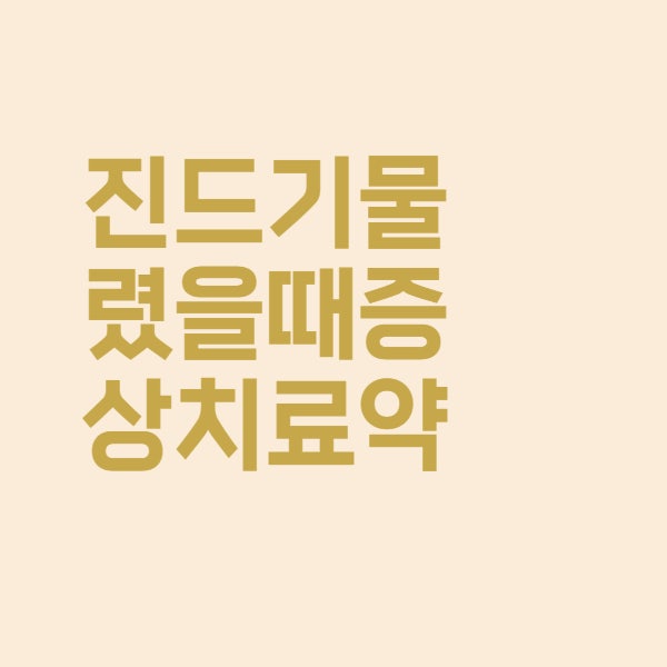 진드기 물렸을 때 치료 약과 쯔쯔가무시증