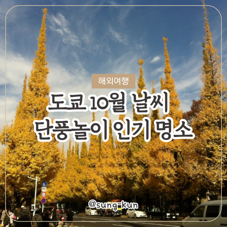  2024 일본 도쿄 10월 날씨 단풍나무 보러 가기 좋은 명소