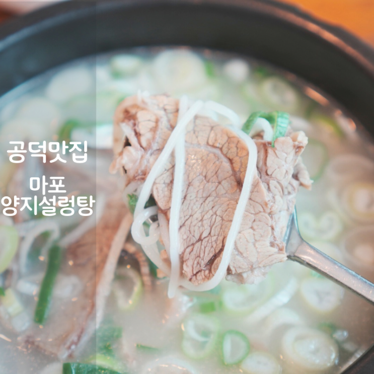  공덕역 근처 맛집 점심 마포양지설렁탕 주차 가능