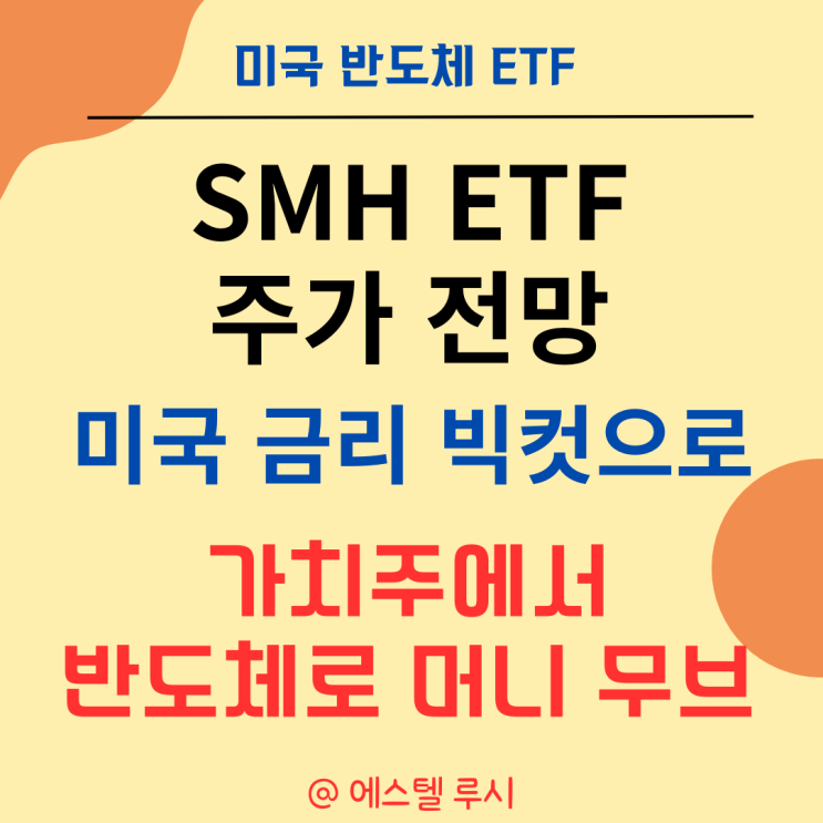  SMH ETF 주가 전망 : 미국 금리 빅컷으로 반도체로 머니무브