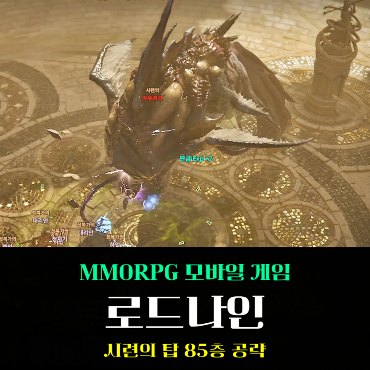  로드나인 시련의탑 85층 공략 시탑 90층 가즈아