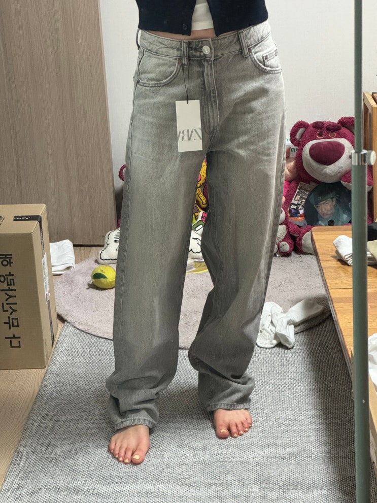  162cm 50kg) 자라 데님 하울