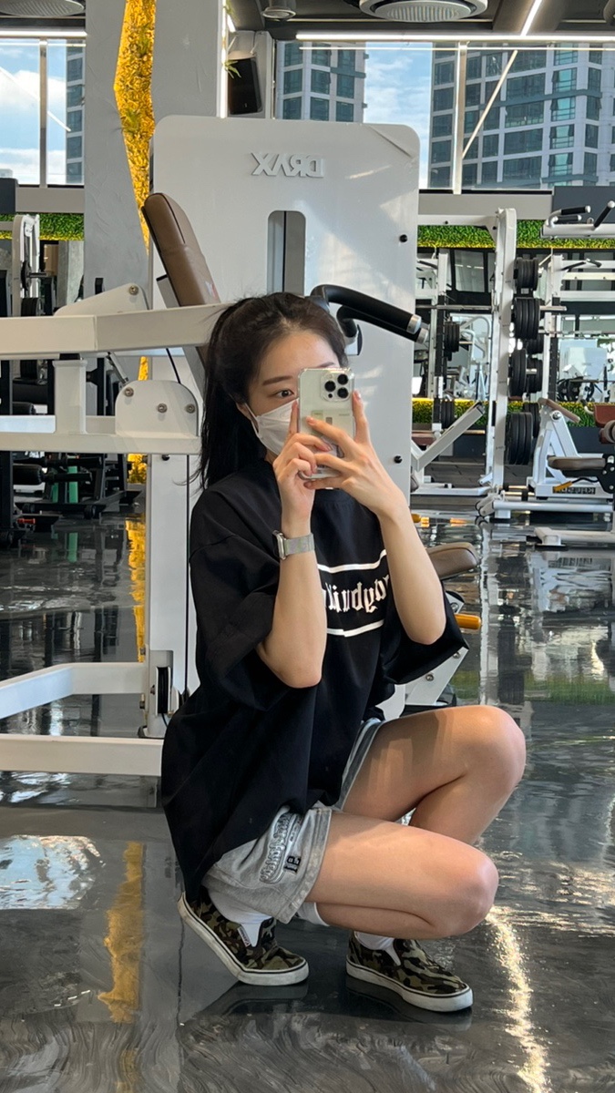  여자 오버핏 짐웨어 알브이디 운동복 젯블랙 L사이즈 후기
