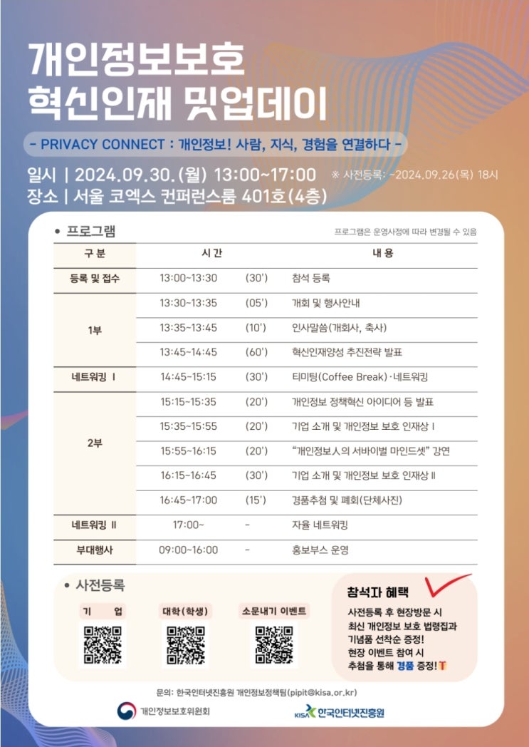  2024 개인정보보호 혁신인재 밋업데이 참관 후기