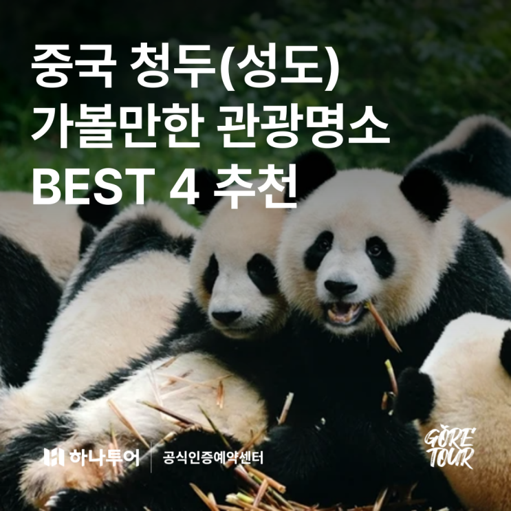  중국 청두(성도) 가볼만한 관광명소&여행코스 BEST 4 추천
