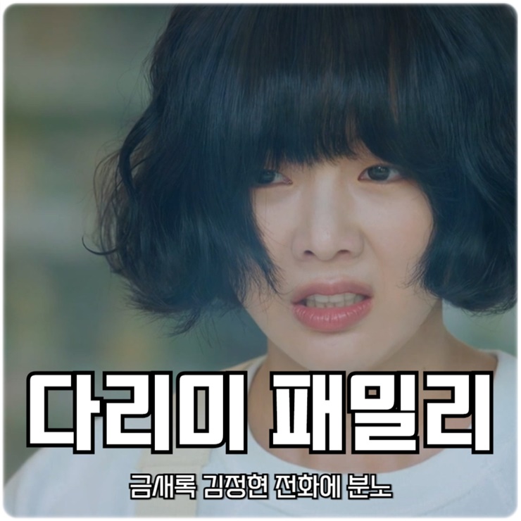 <b>다리미</b> 패밀리 2회 <b>금새록</b> <b>김정현</b> 전화에 분노