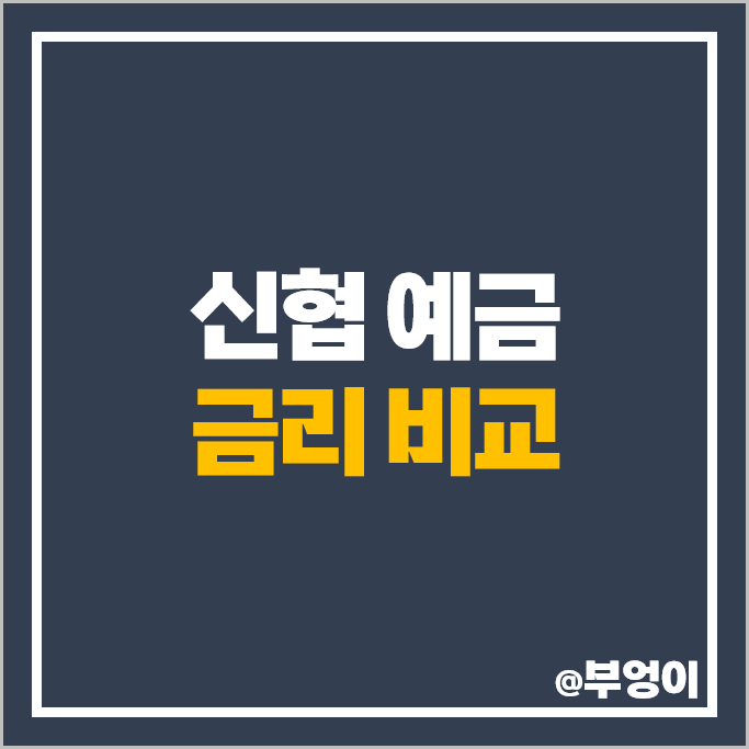 신협 정기예금 금리 특판 비교 이자 높은 예금 추천 신협 정기예금 금리 특판 비교 이자 높은 예금 추천