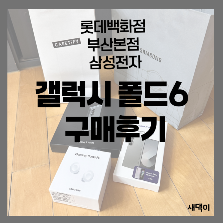  롯데백화점 부산본점 삼성스토어 에서 폴드6 자급제구매 ( + 케이스티파이 투명케이스 )
