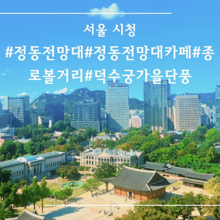  [ 서울 ] 덕수궁을 한눈에 볼수 있는 정동전망대 카페 I 종로 시청 볼거리