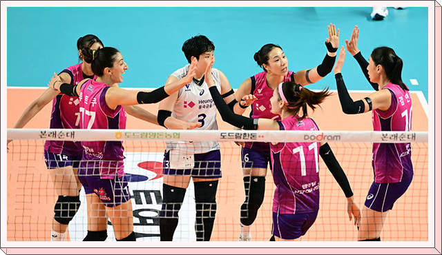 아란마레배구 <b>흥국생명 김연경</b> 3-0 완파 한국 배구의... 