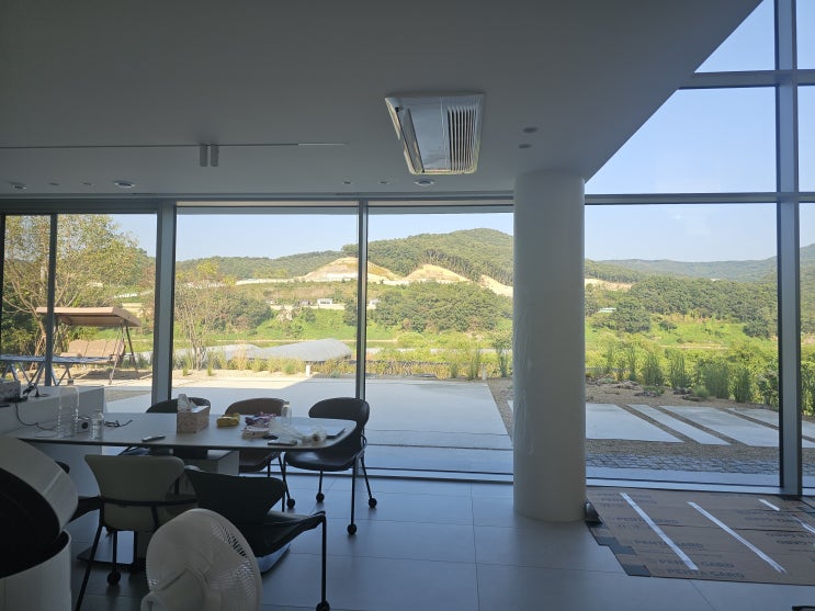  횡성 유리 열 차단 창문 시선, 자외선, 햇빛 차단을 위한 거실 썬팅 필름 갑천면 시공 사례