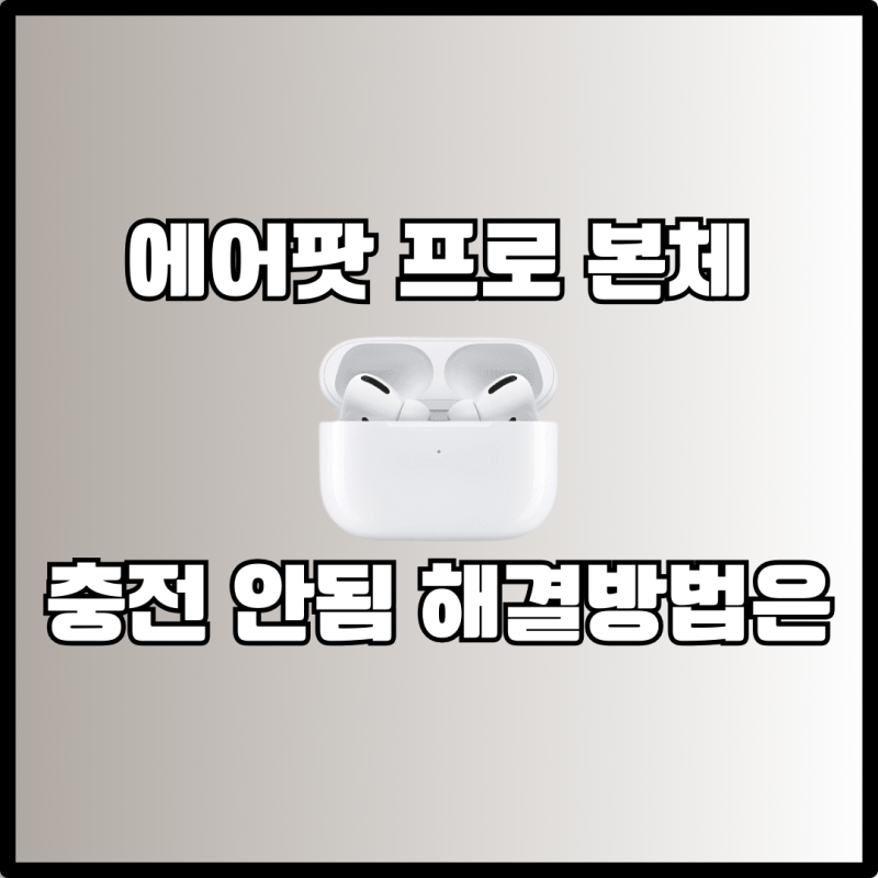 에어팟 프로 본체 충전 안됨 해결 방법 및 후기