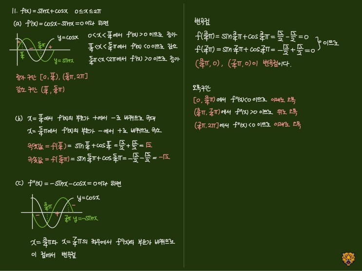 미적분학 Calculus) 함수의 증가와 감소3