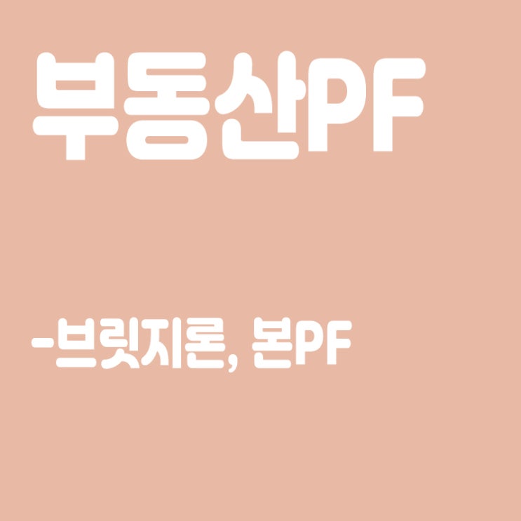  부동산 PF란? 부동산 PF 뜻,브릿지론,본PF,문제이유