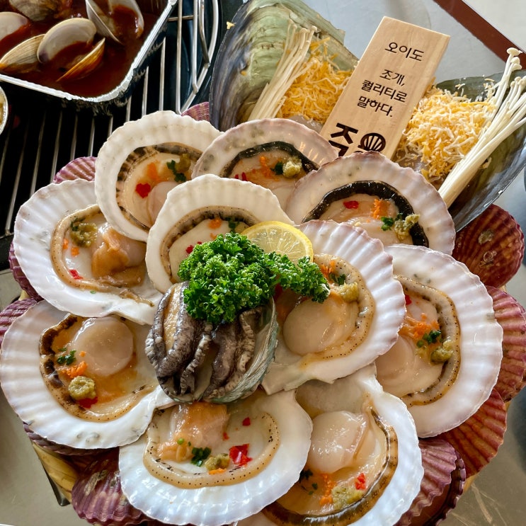  오이도 맛집 오이도 조개92 반려견 동반 가능한 감성 조개구이집