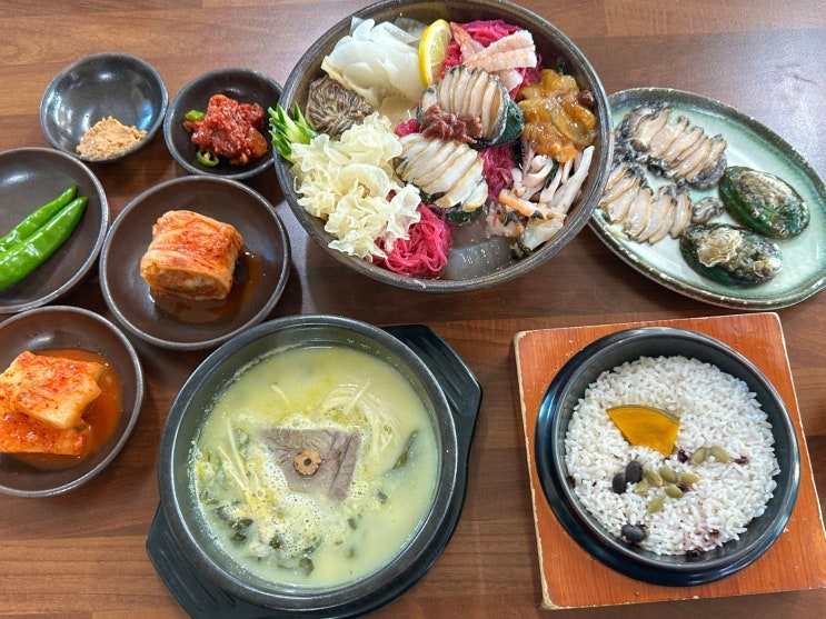  제주 서귀포 아침식사 맛집 오가네전복 설렁탕 건강한 올레시장 근처 식당