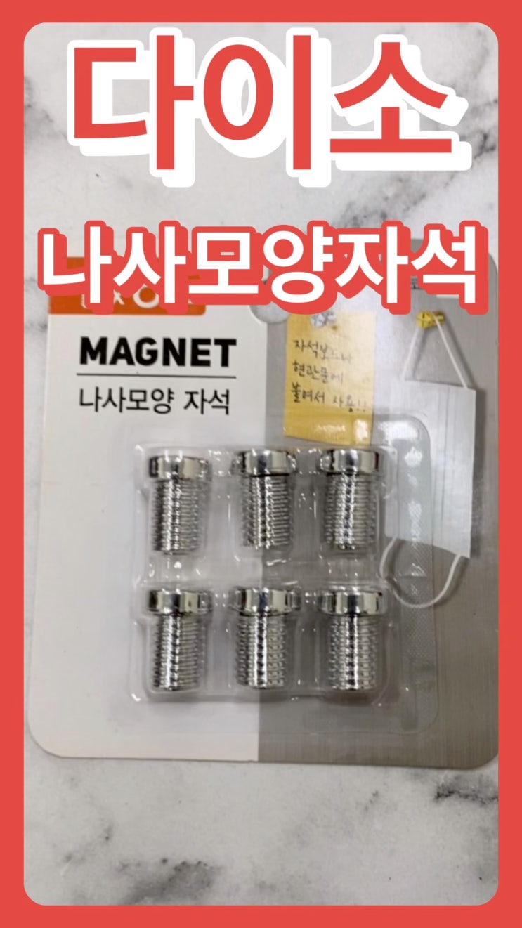  다이소 나사모양 자석 후크 활용 가능!?