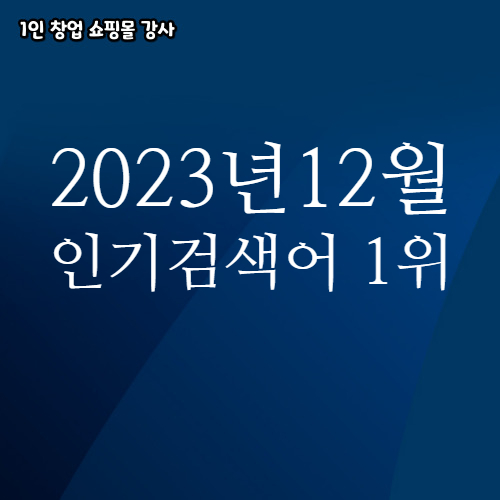 2023년 12월 네이버쇼핑 분야별 인기 검색어 1위