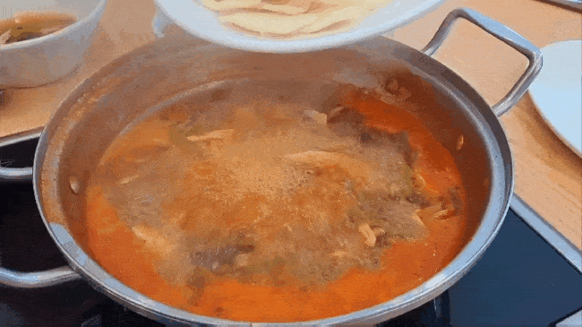  부산 기장 맛집 얼크니 손칼국수 샤브샤브 (등심+야채+손칼국수+볶음밥) 만원의 행복