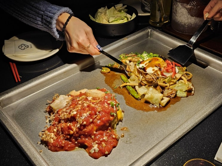  광주 첨단 간판없는 오코노미야끼맛집 캬베츠