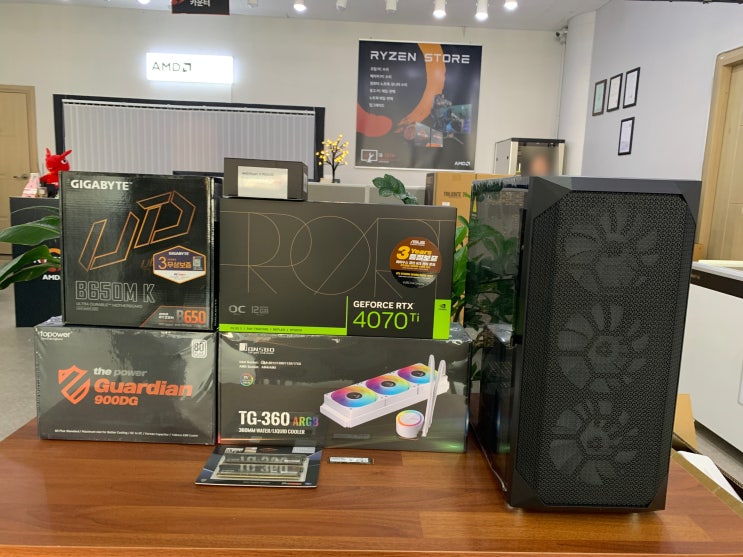  라이젠 7900x3D , RTX 4070Ti 게임 작업 다되는 목포 조립컴퓨터 제작