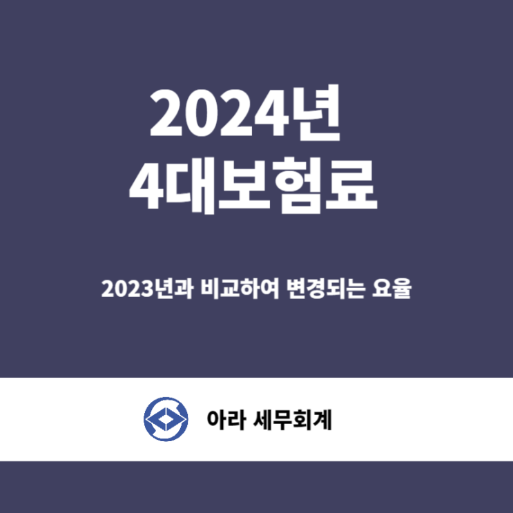  2024년 4대보험료 요율 변경되는 사항