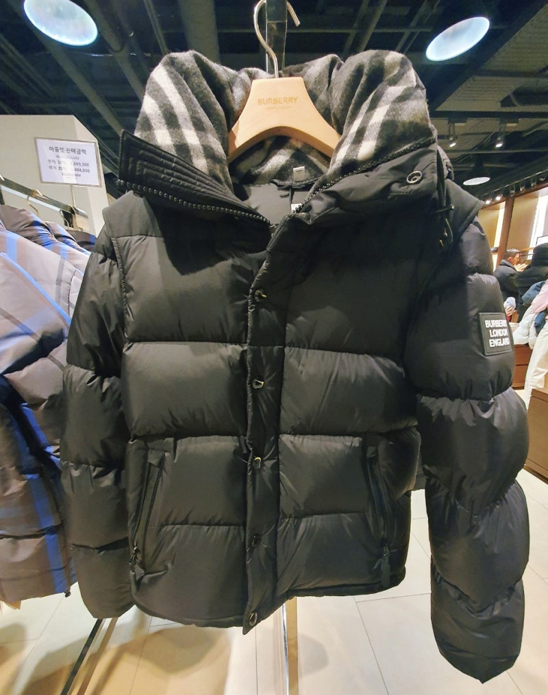 버버리 숏패딩 남자 사이즈 궁금하다면? BURBERRY 록웰 8018731 후기