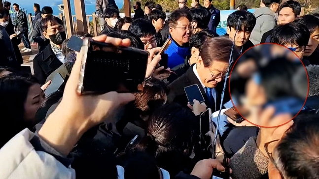 "사인해달라" 다가가 순식간에 범행…<b>이재명 피습</b> 현장(2024)