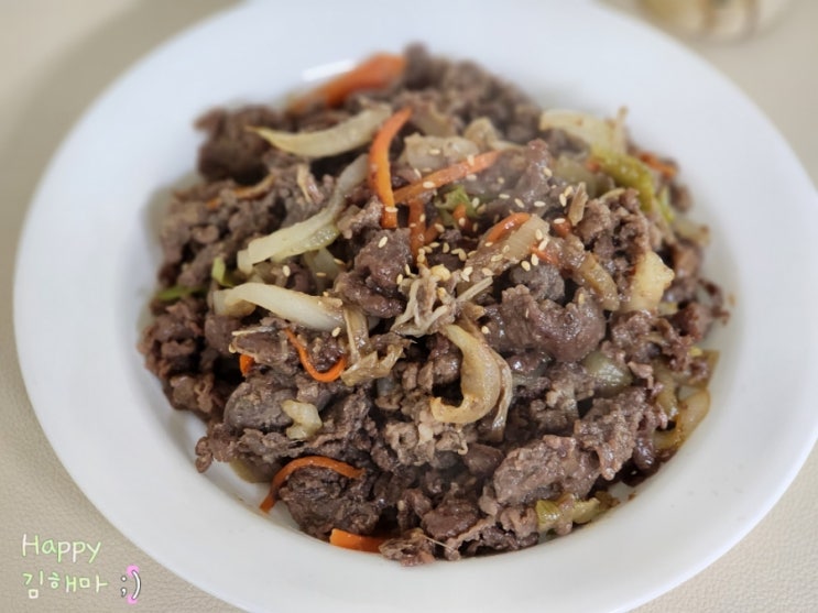  일산정육점 고기찬 수제 양념 소불고기에 소고기 된장찌개까지 맛있어!