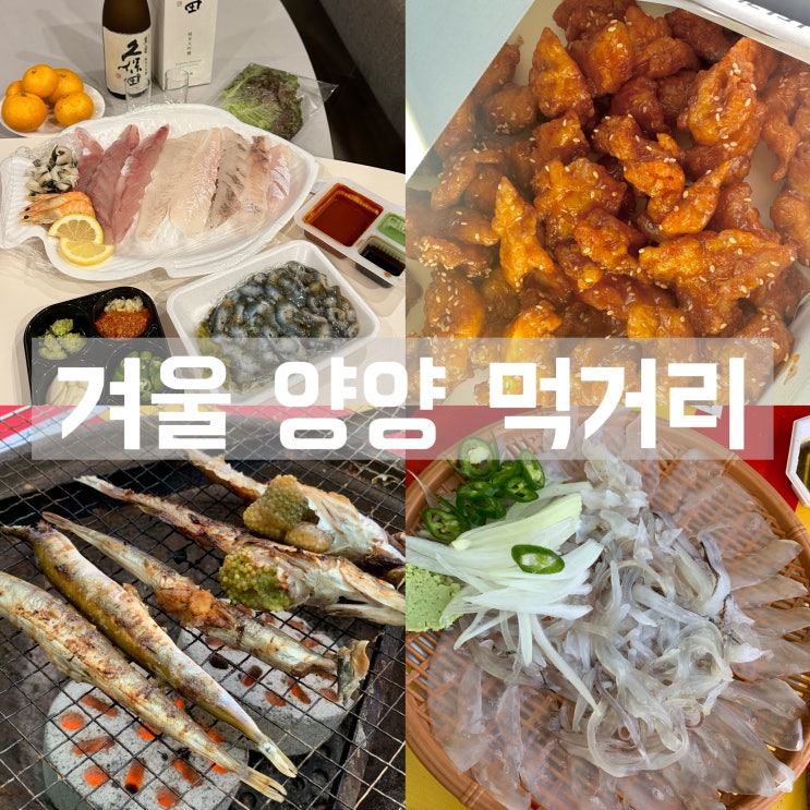  겨울에 양양에서 뭐 먹을까 고민한다면? 속초 동명항 오징어난전, 양양회포장, 양양 송이닭강정